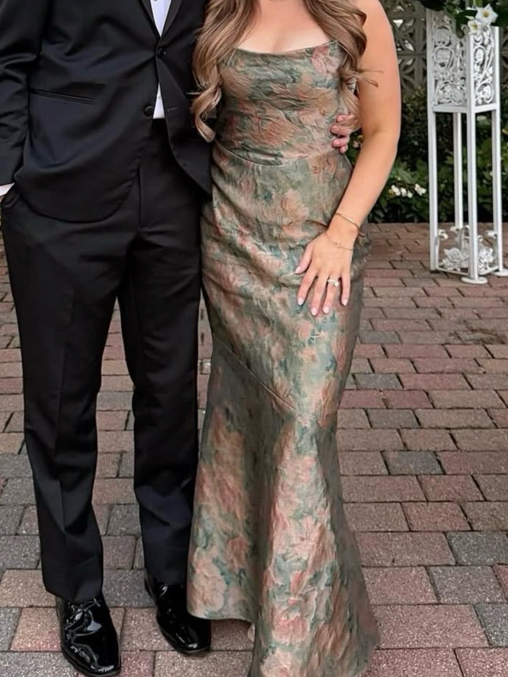 Azazie Calantha Vintage Teal Maxi Dress